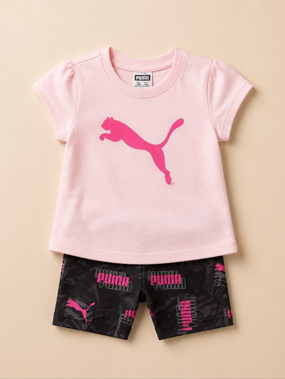 Puma Girls 6-9 Months Pink Short set